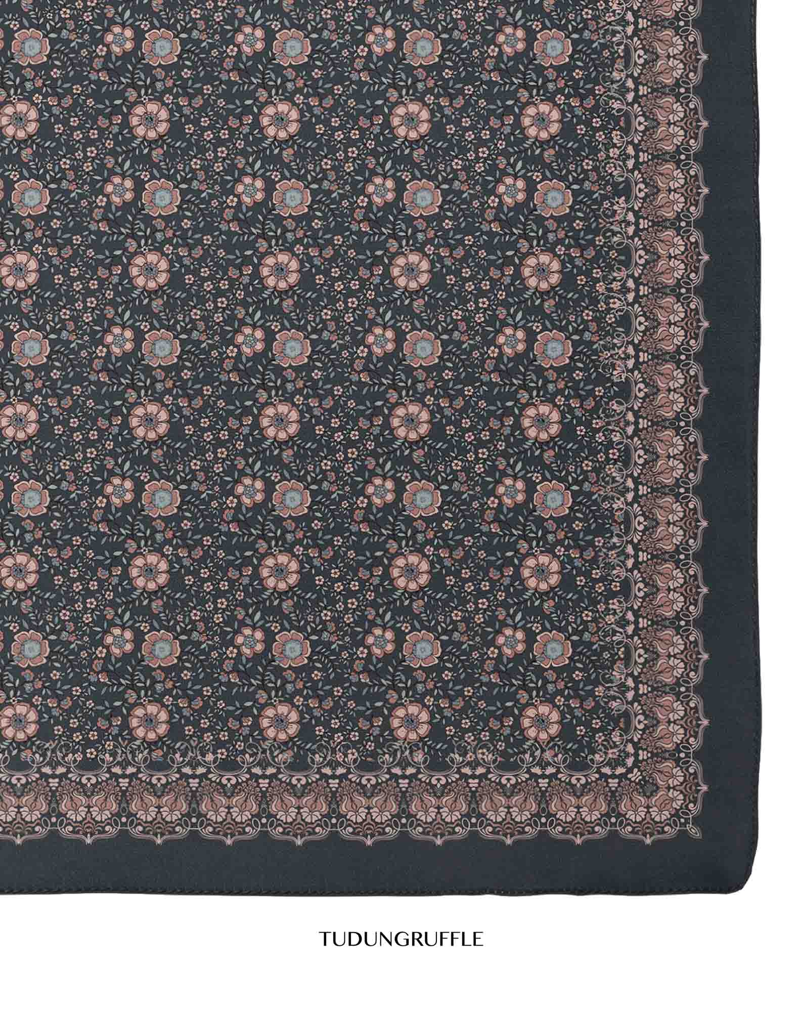 Vintage Garden in Sara Cotton Shawl