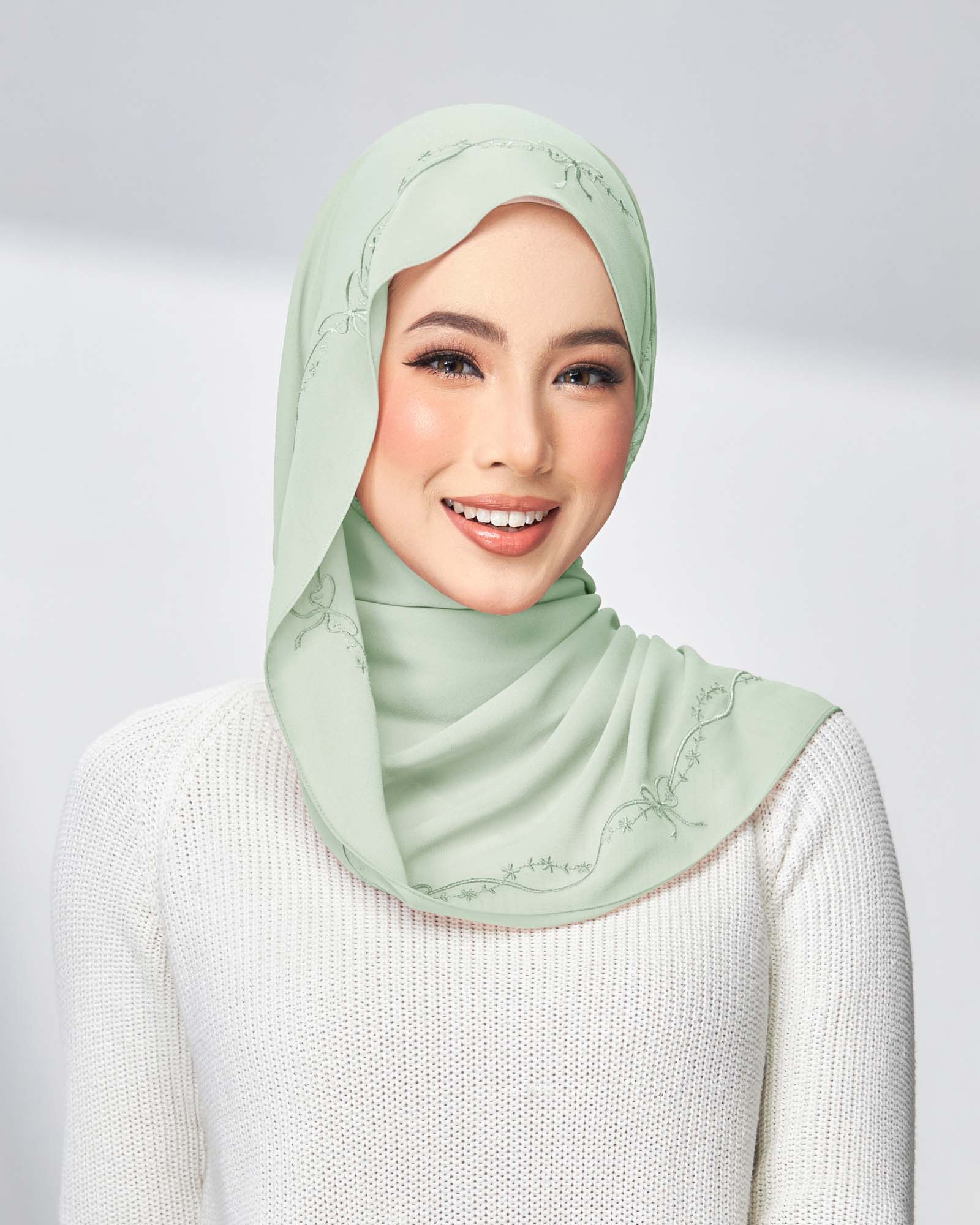 Elysian Pearl Chiffon Shawl