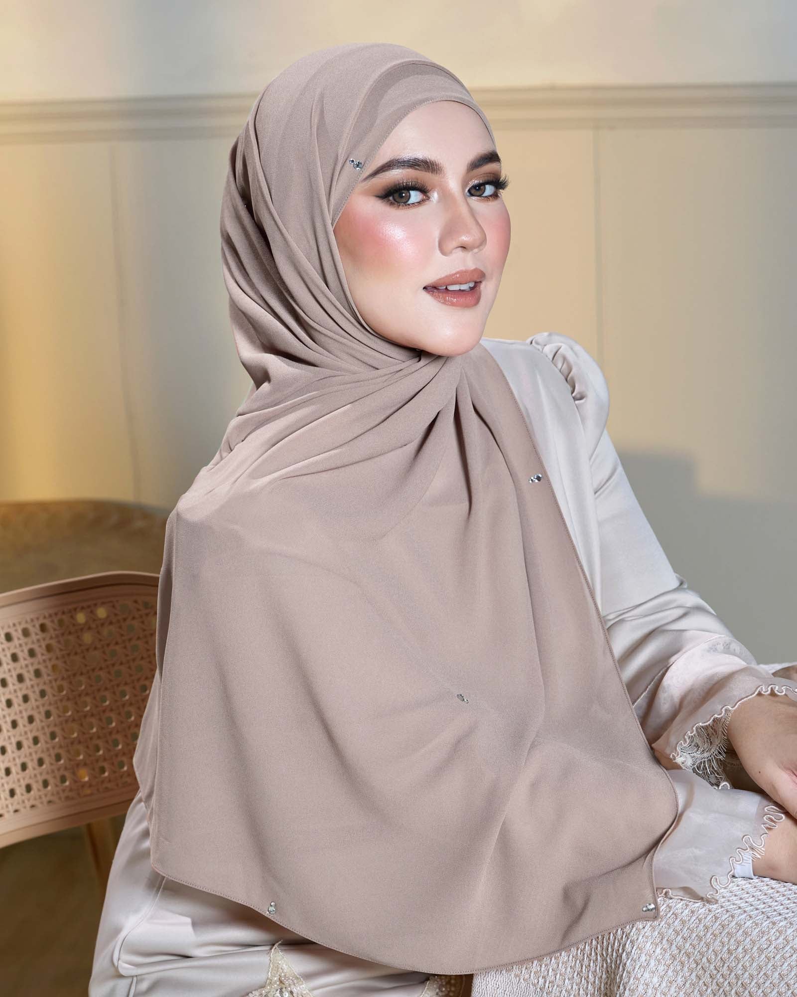 Athena Pearl Chiffon Shawl