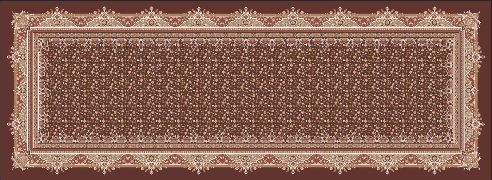 Tahzeeb in Buniya Mahogany Shawl