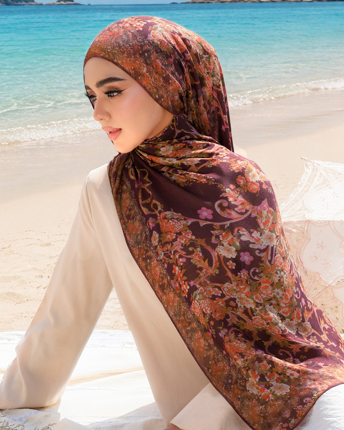 Vintage Floral in Cavendish Modal Shawl