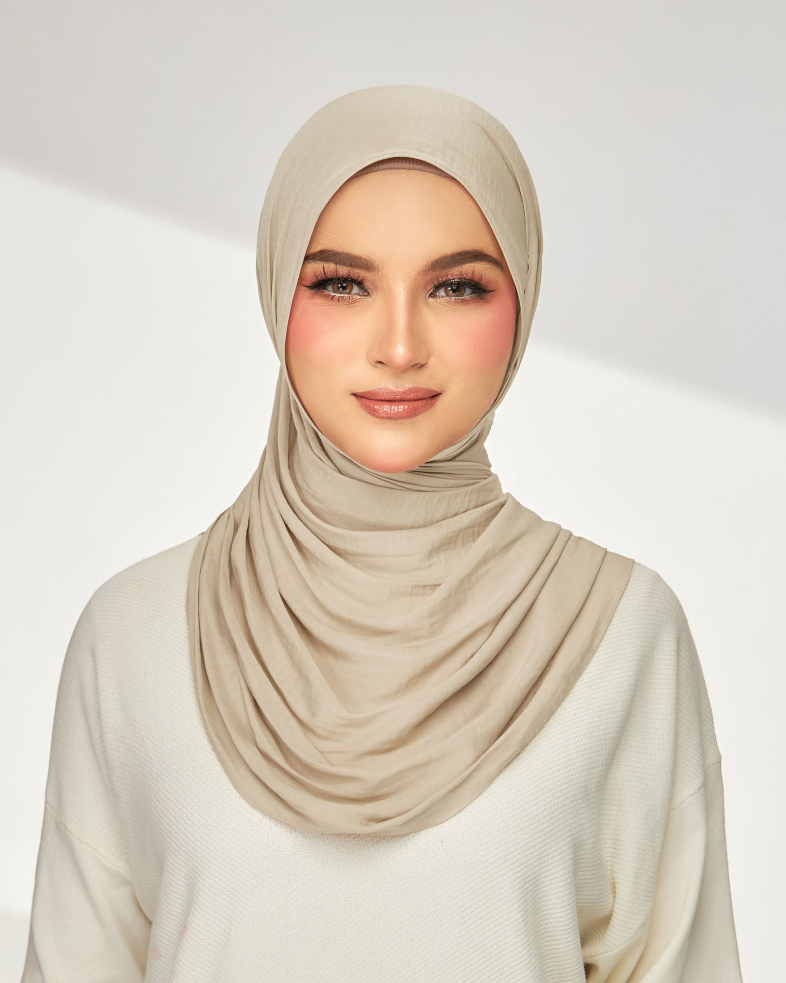Inara Crumple Matte Satin Shawl