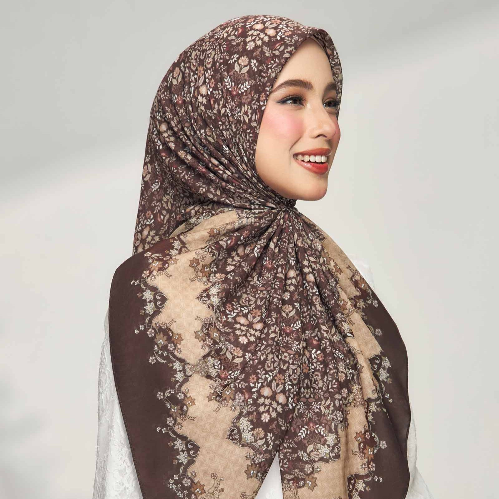 Henna in Cocoa Cotton Shawl