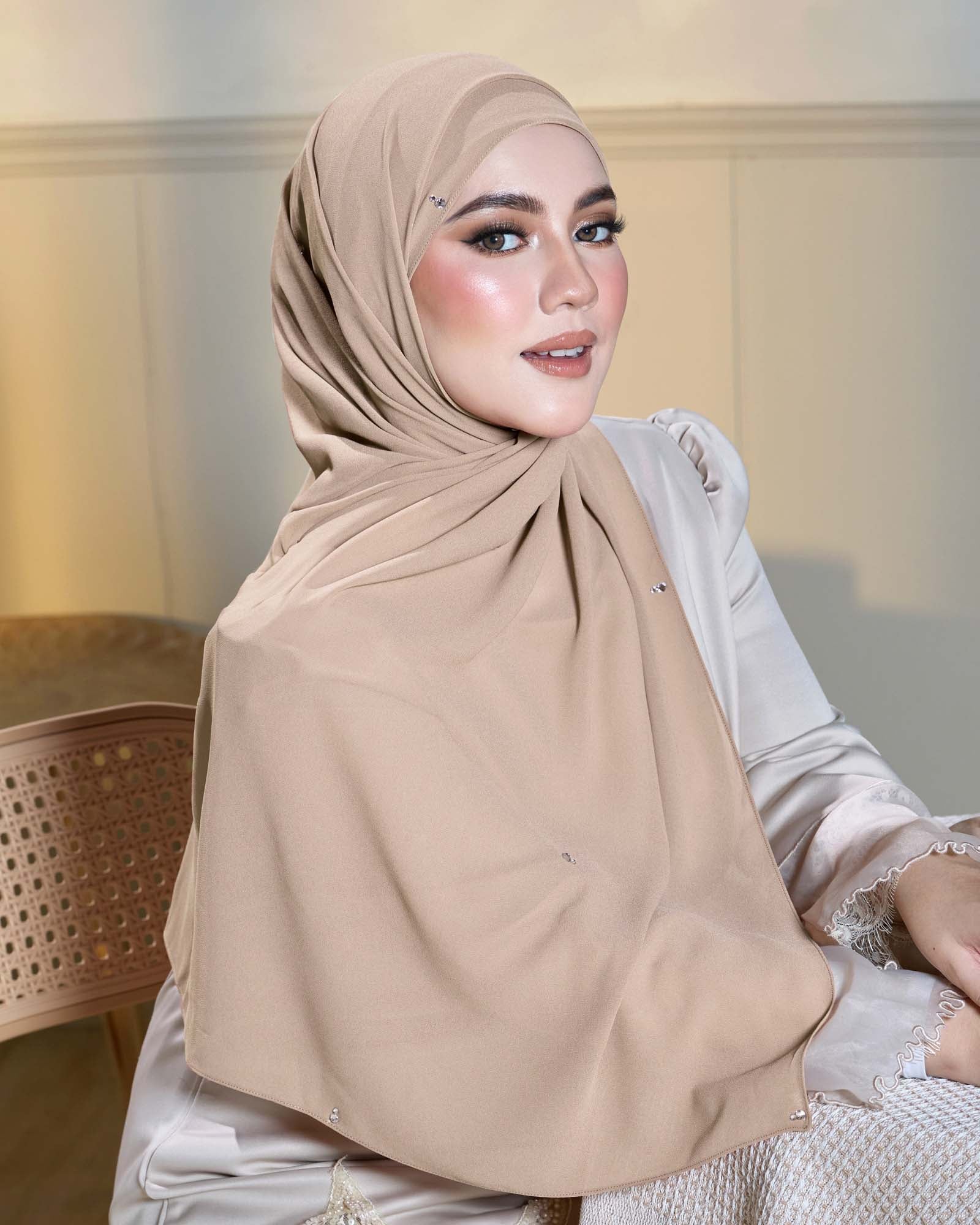 Athena Pearl Chiffon Shawl
