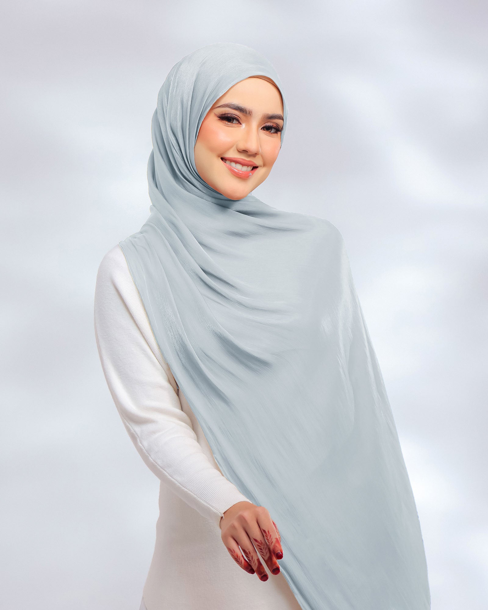 Giselle Pleated Glitter Chiffon Shawl