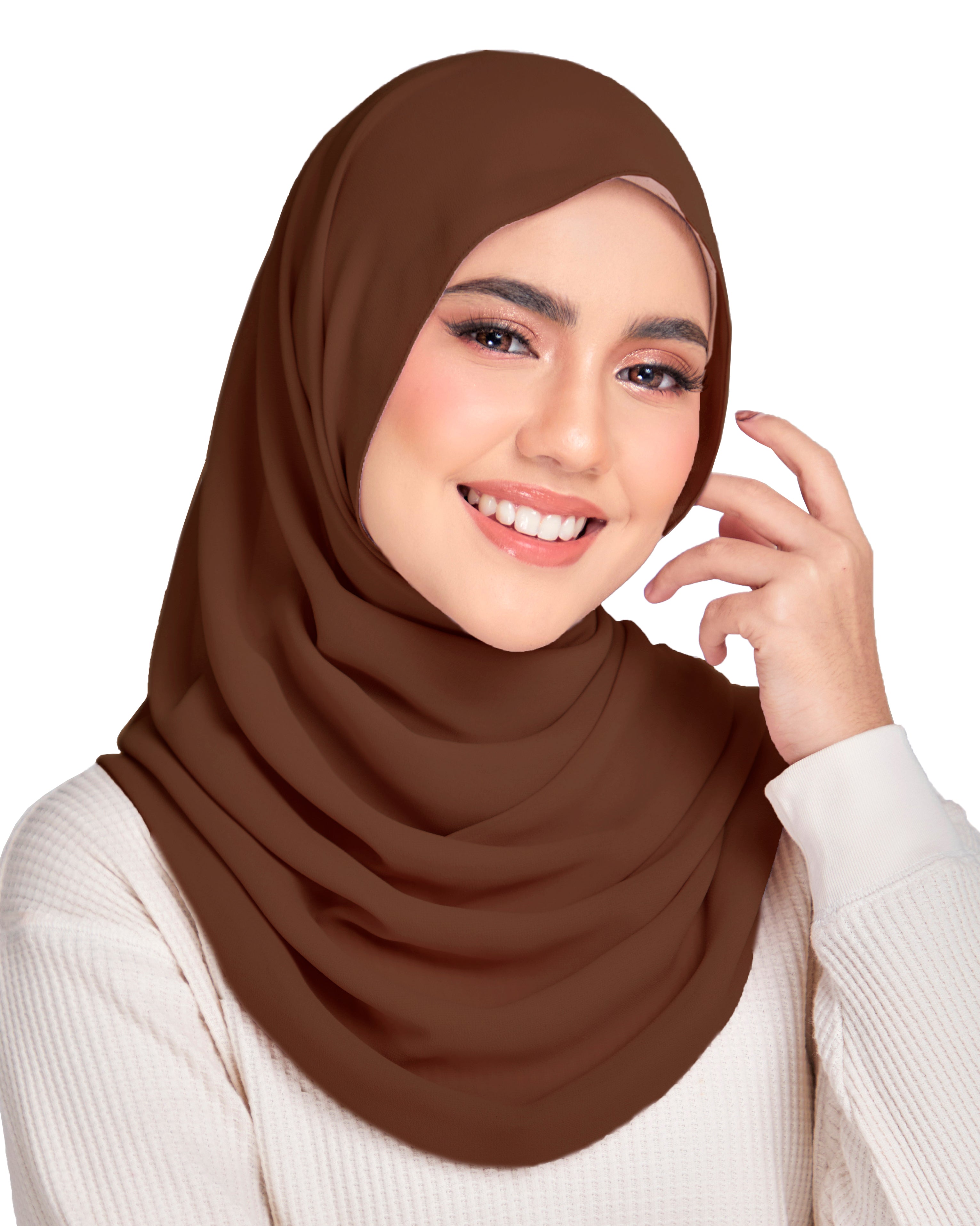 Safiyya Pearl Chiffon Shawl