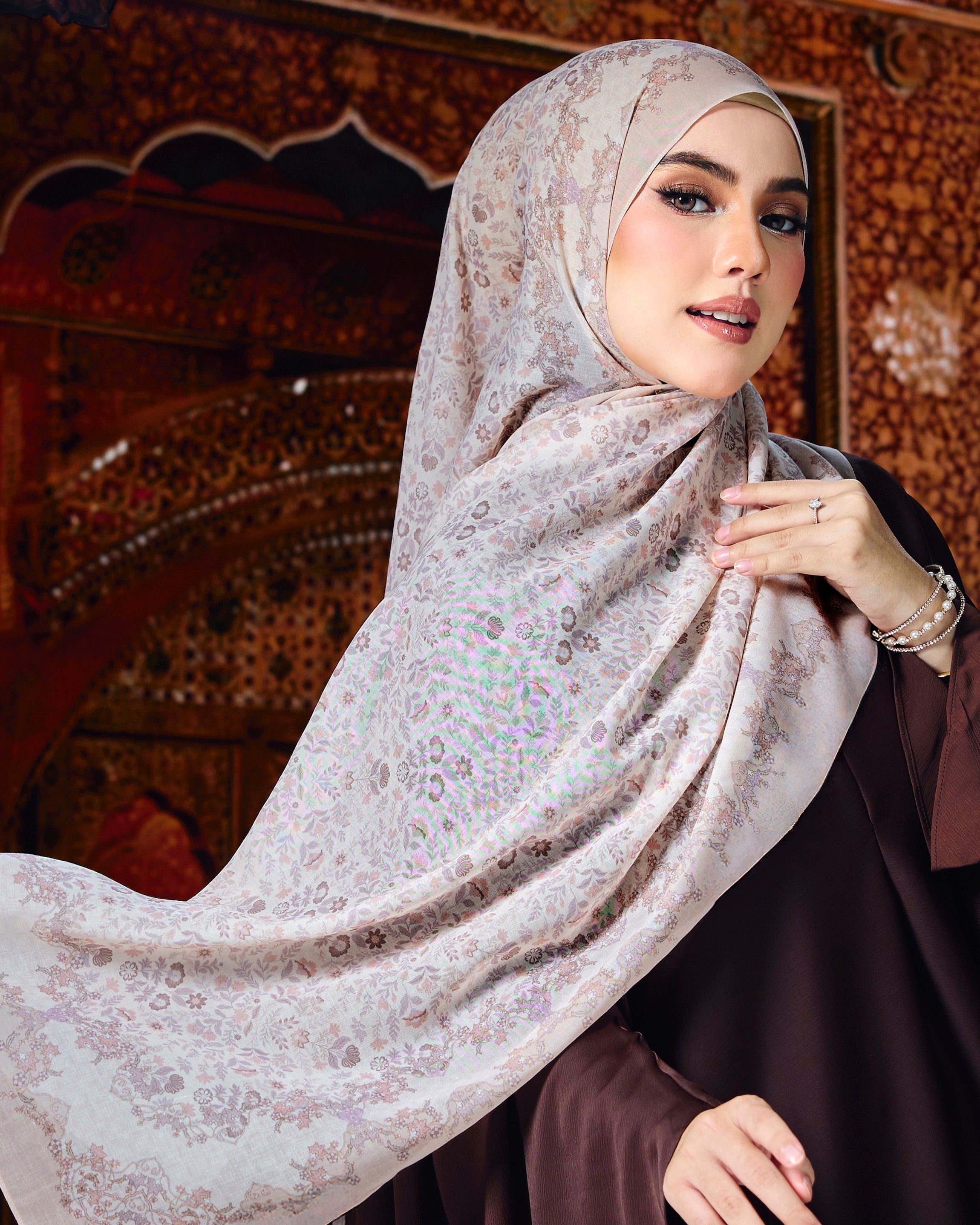 Henna in Jasmine Cotton Shawl