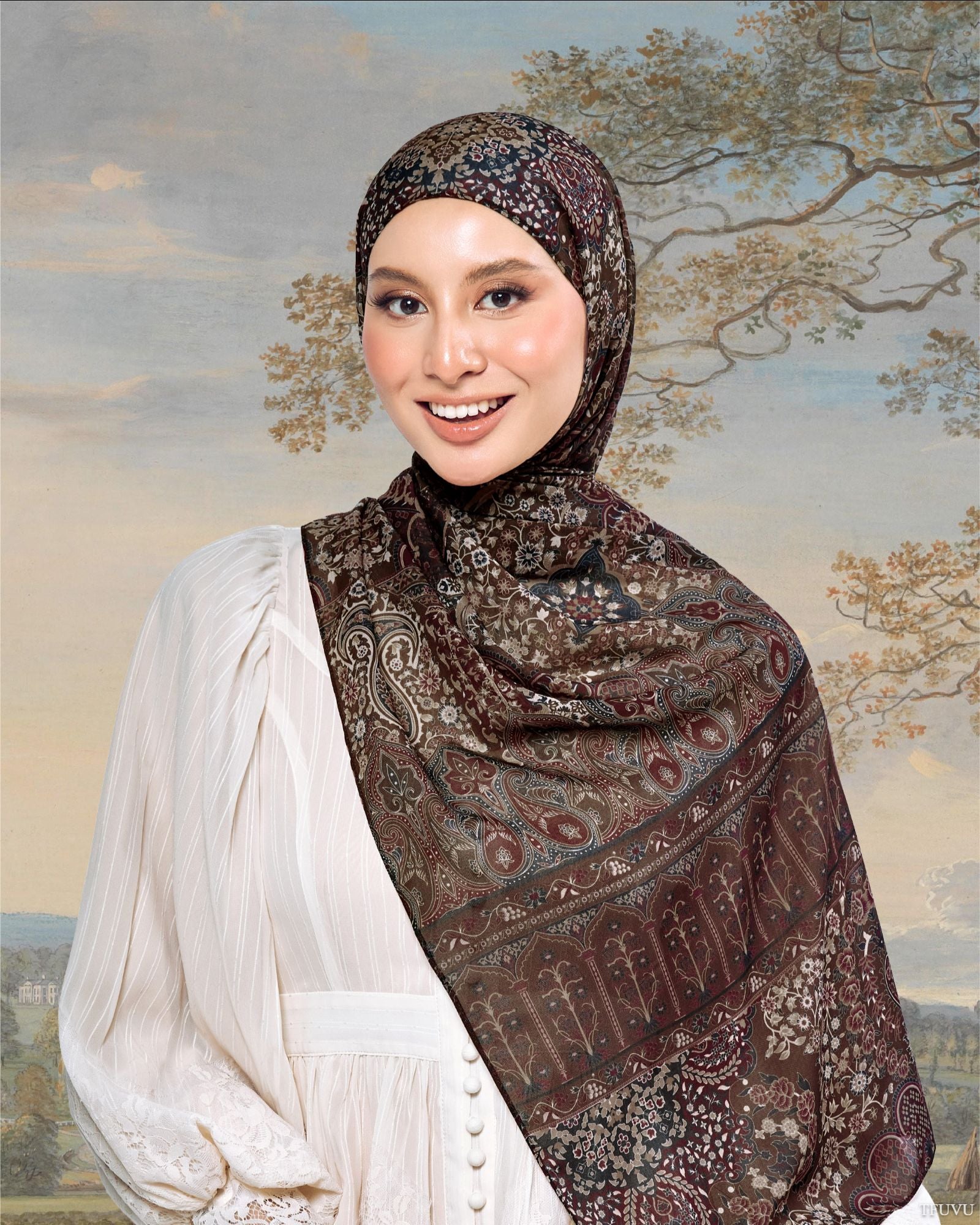 Persian in Herati Cotton Shawl