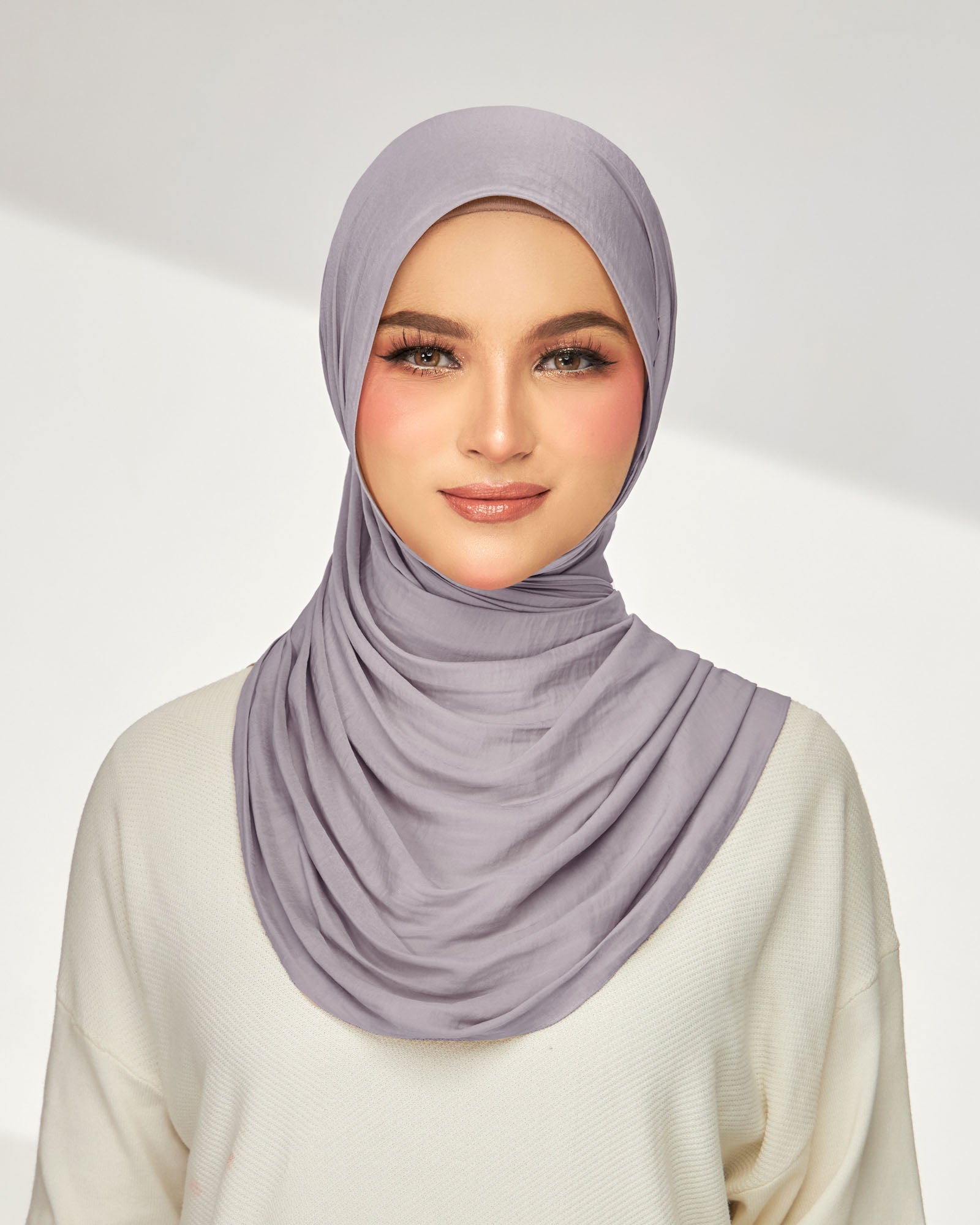 Inara Crumple Matte Satin Shawl