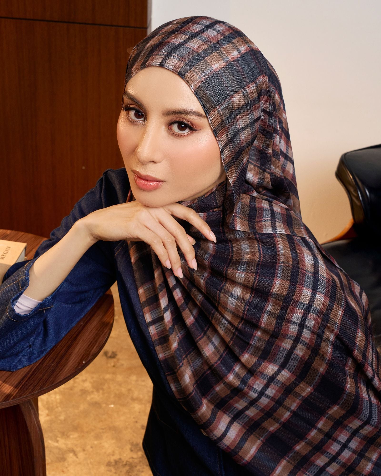 Plaid In Luxeline Modal Shawl