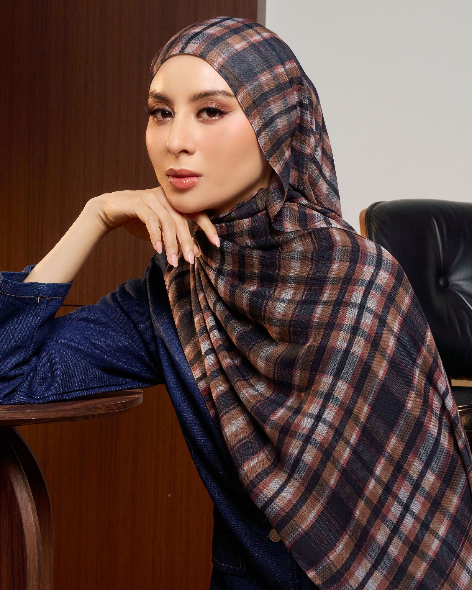 Plaid In Luxeline Modal Shawl
