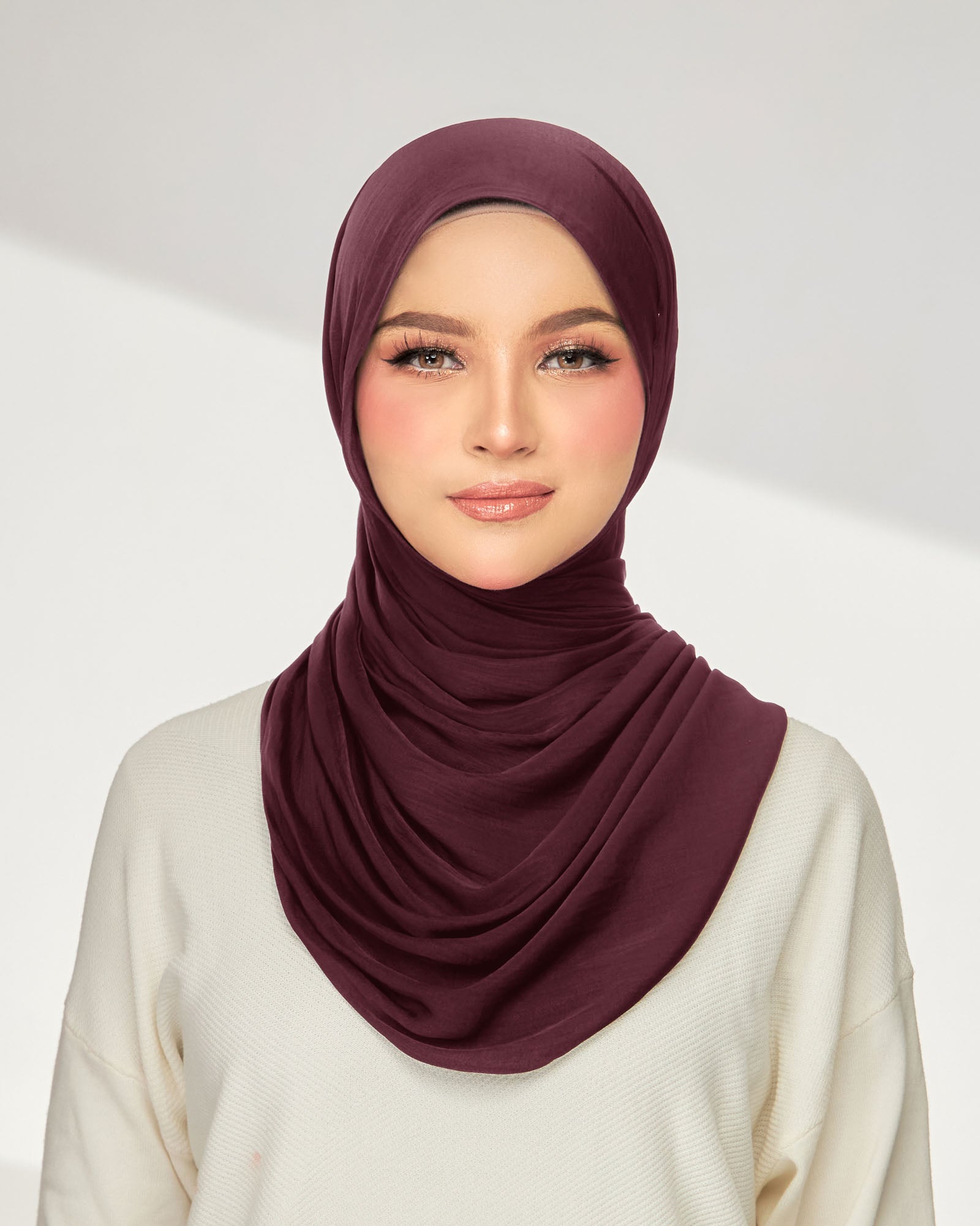 Inara Crumple Matte Satin Shawl