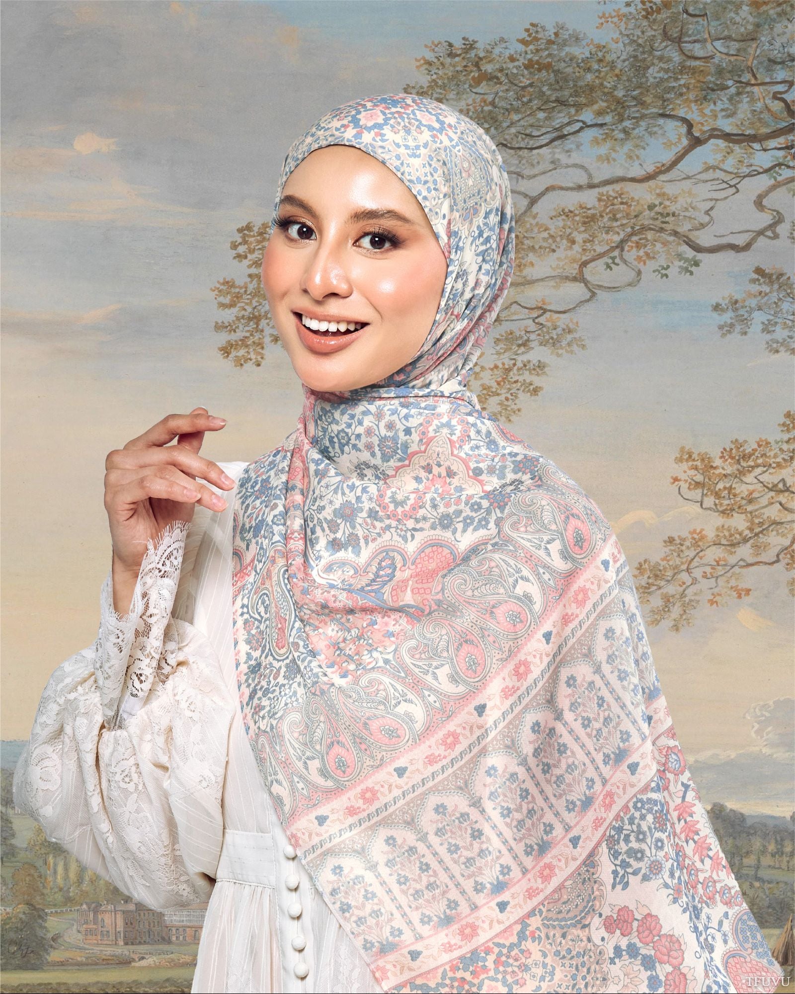 Persian In Mehrab Cotton Shawl