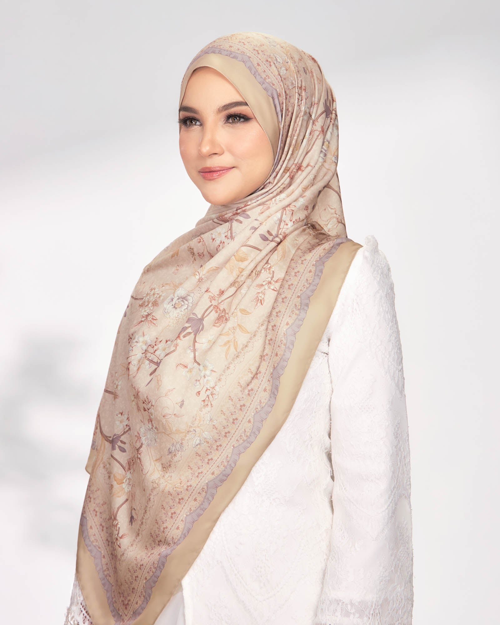 Enchanted in Oatmeal Satin Shawl