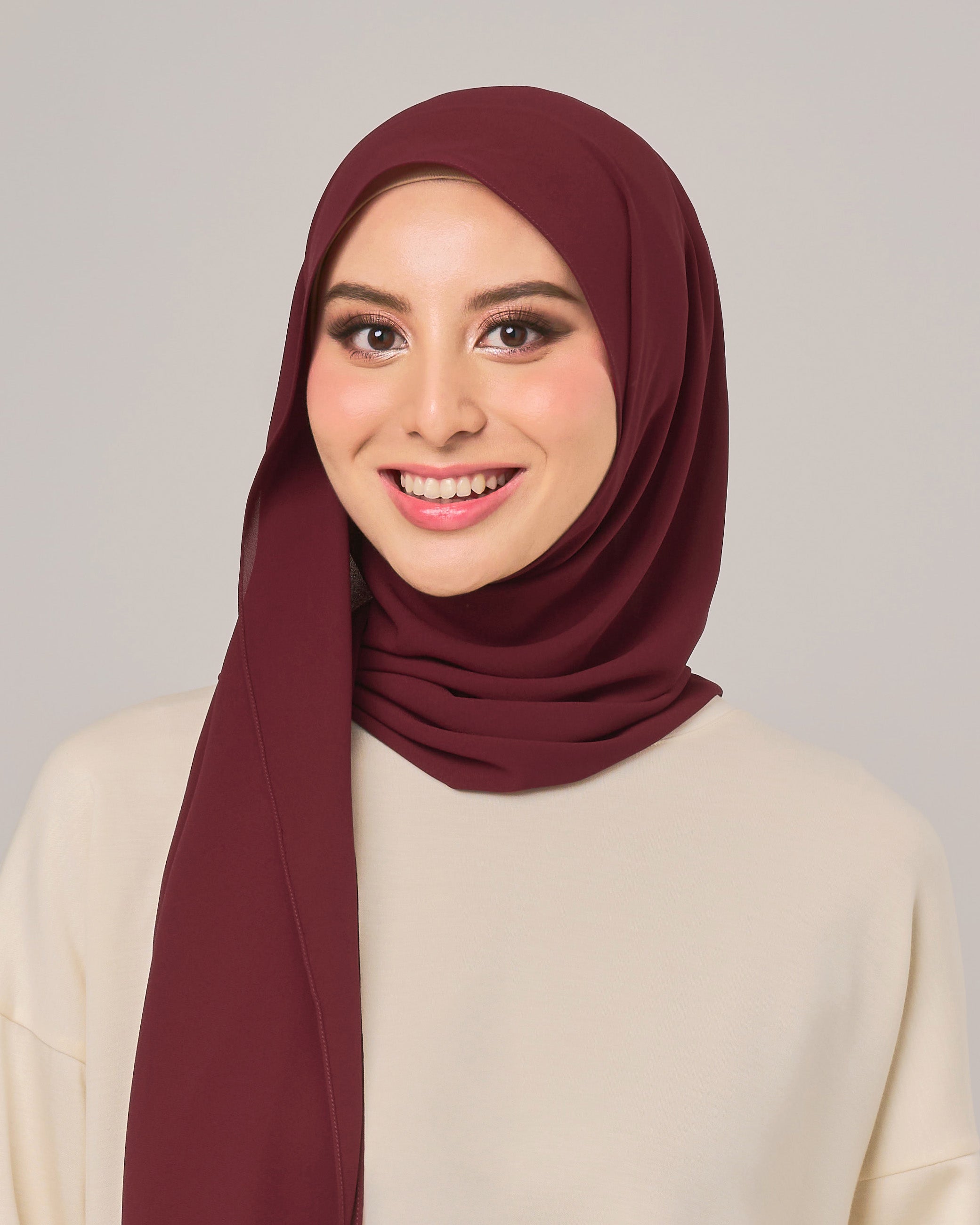Ayra Hoodie Crepe Chiffon Shawl