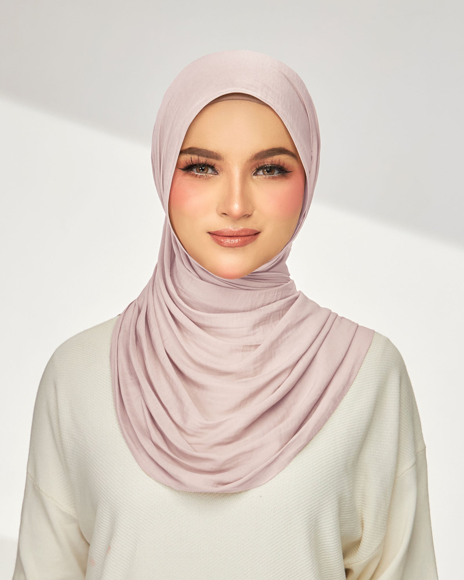 Inara Crumple Matte Satin Shawl