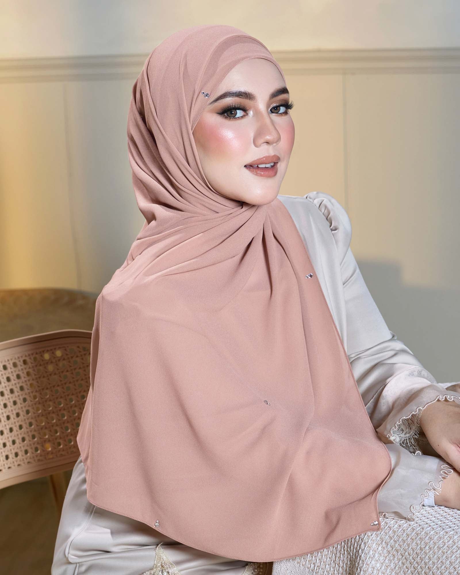 Athena Pearl Chiffon Shawl