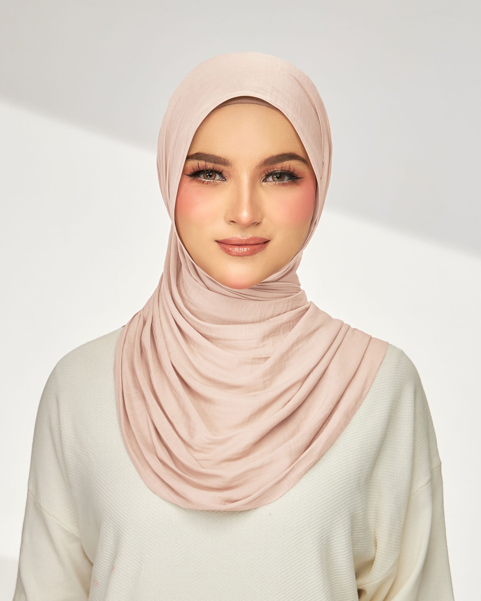 Inara Crumple Matte Satin Shawl