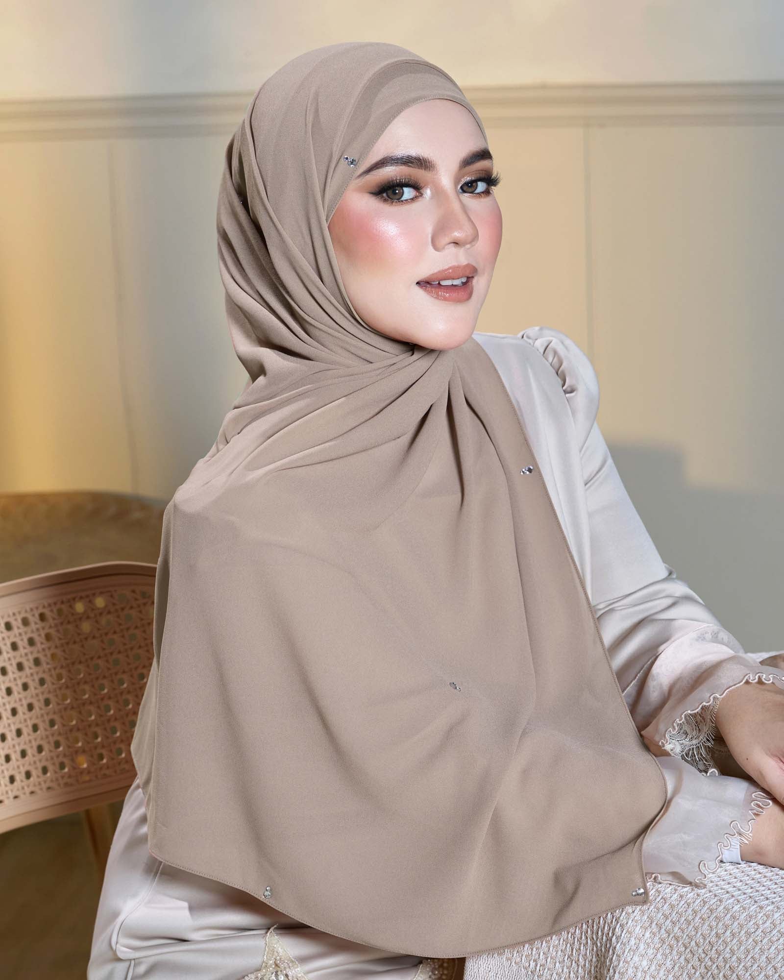 Athena Pearl Chiffon Shawl