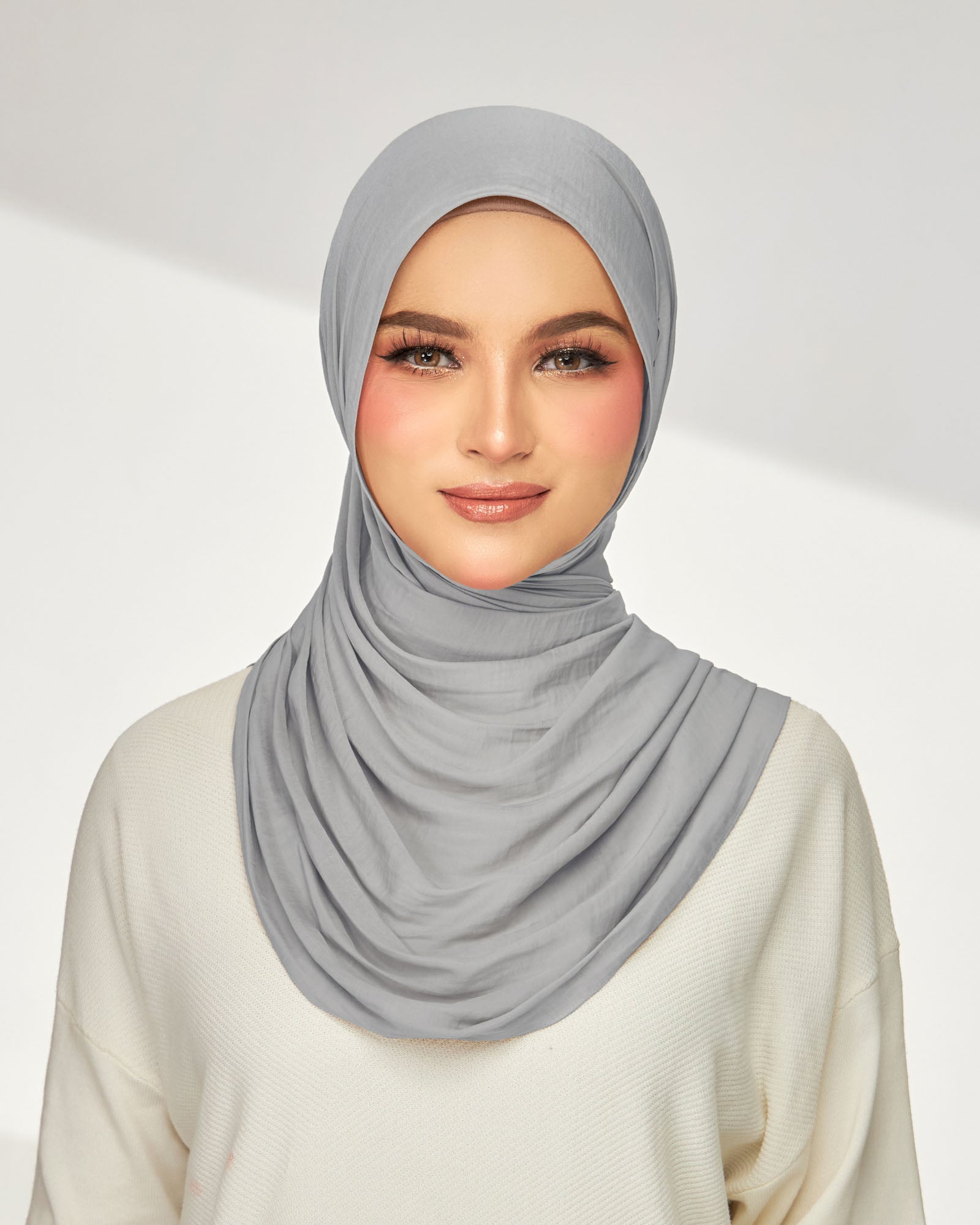 Inara Crumple Matte Satin Shawl