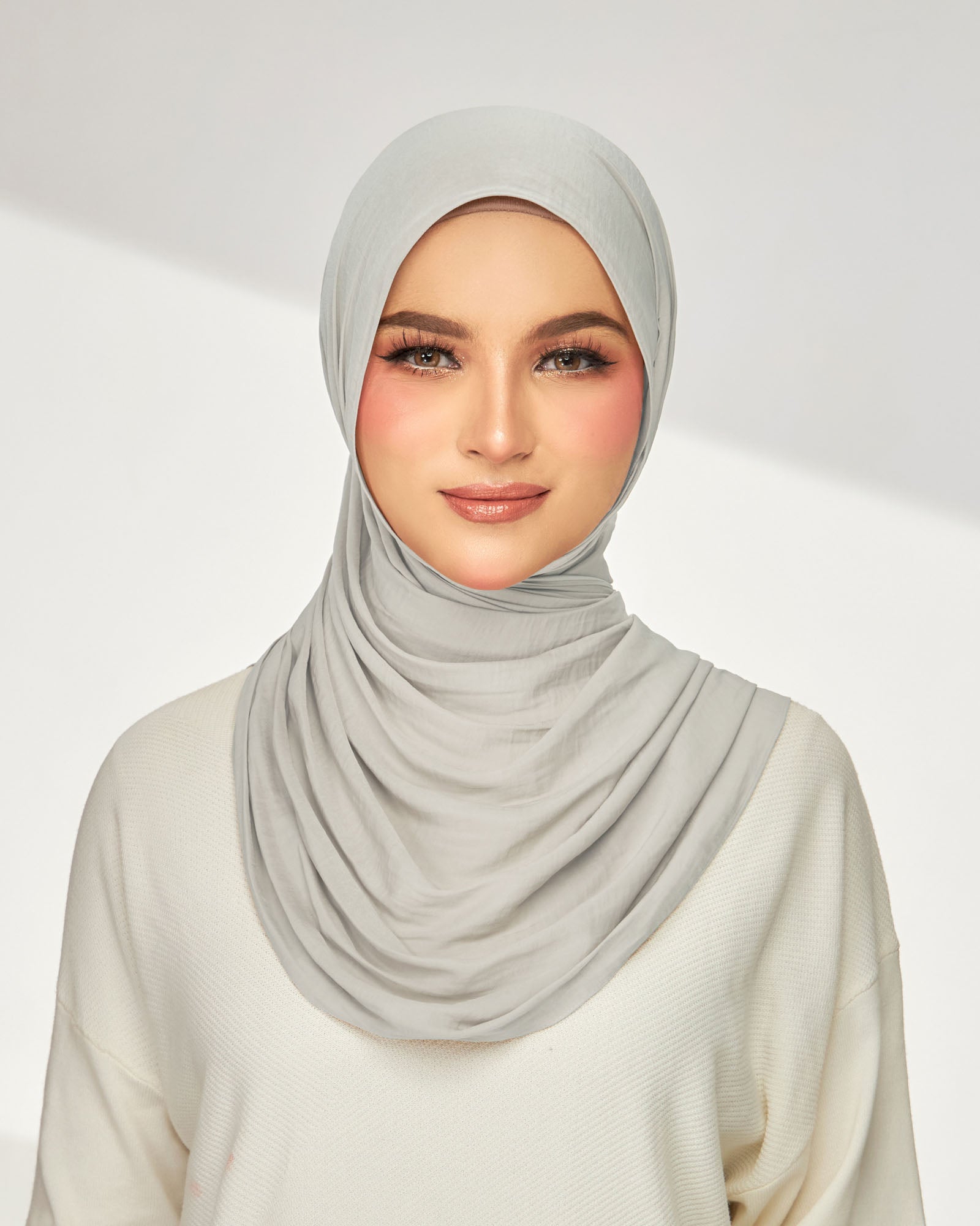 Inara Crumple Matte Satin Shawl