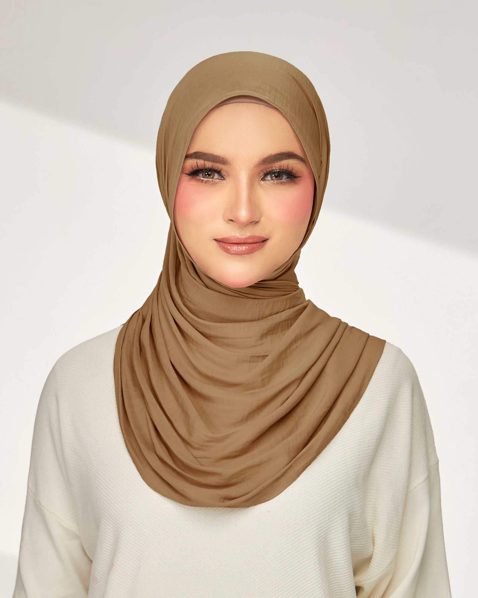 Inara Crumple Matte Satin Shawl