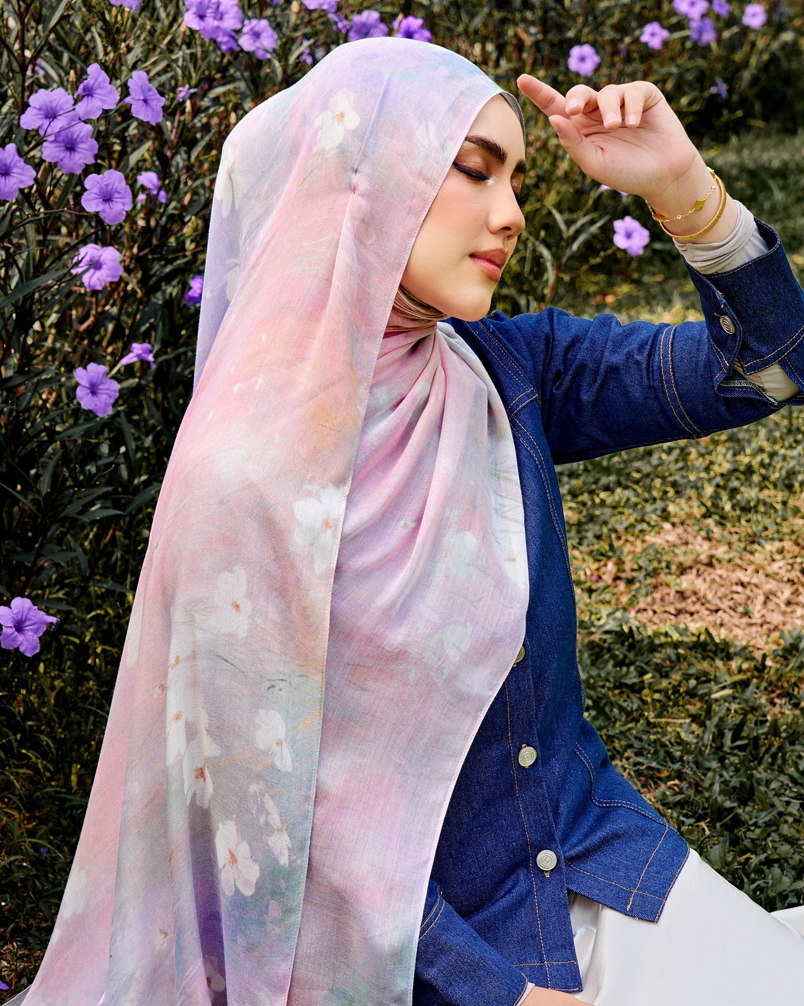 Viollie Modal Shawl in Floravelle