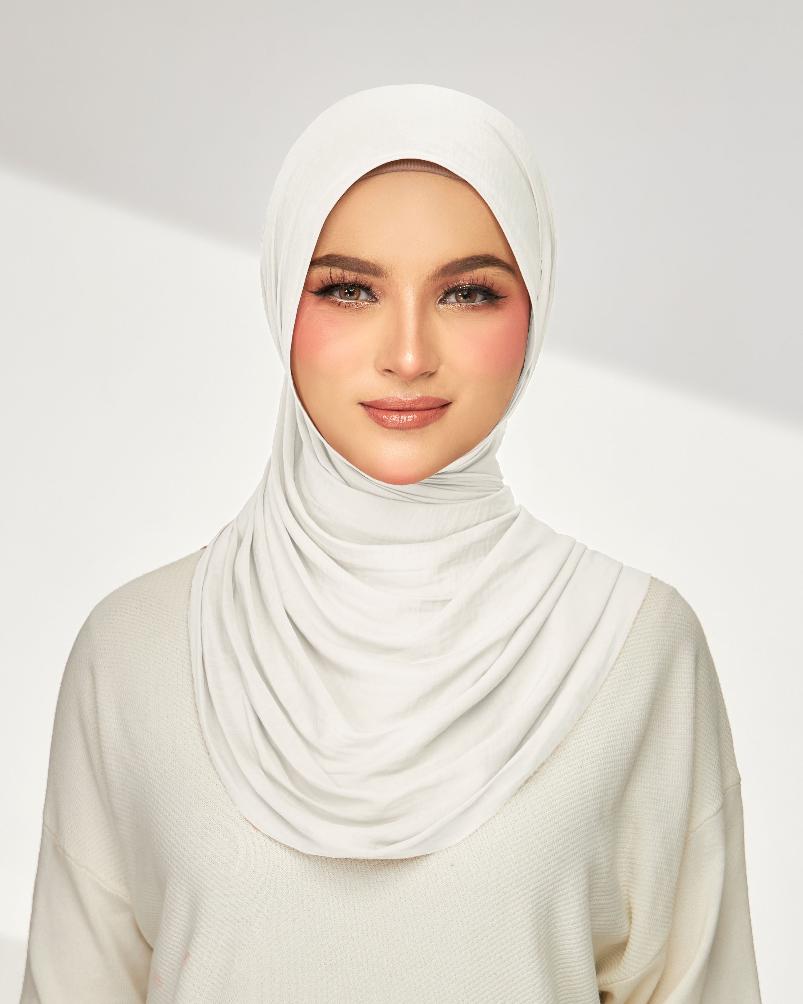 Inara Crumple Matte Satin Shawl