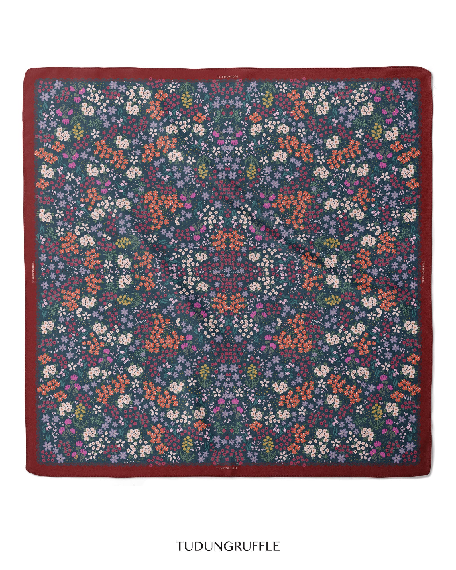 Rempah in Anise Maroon Shawl