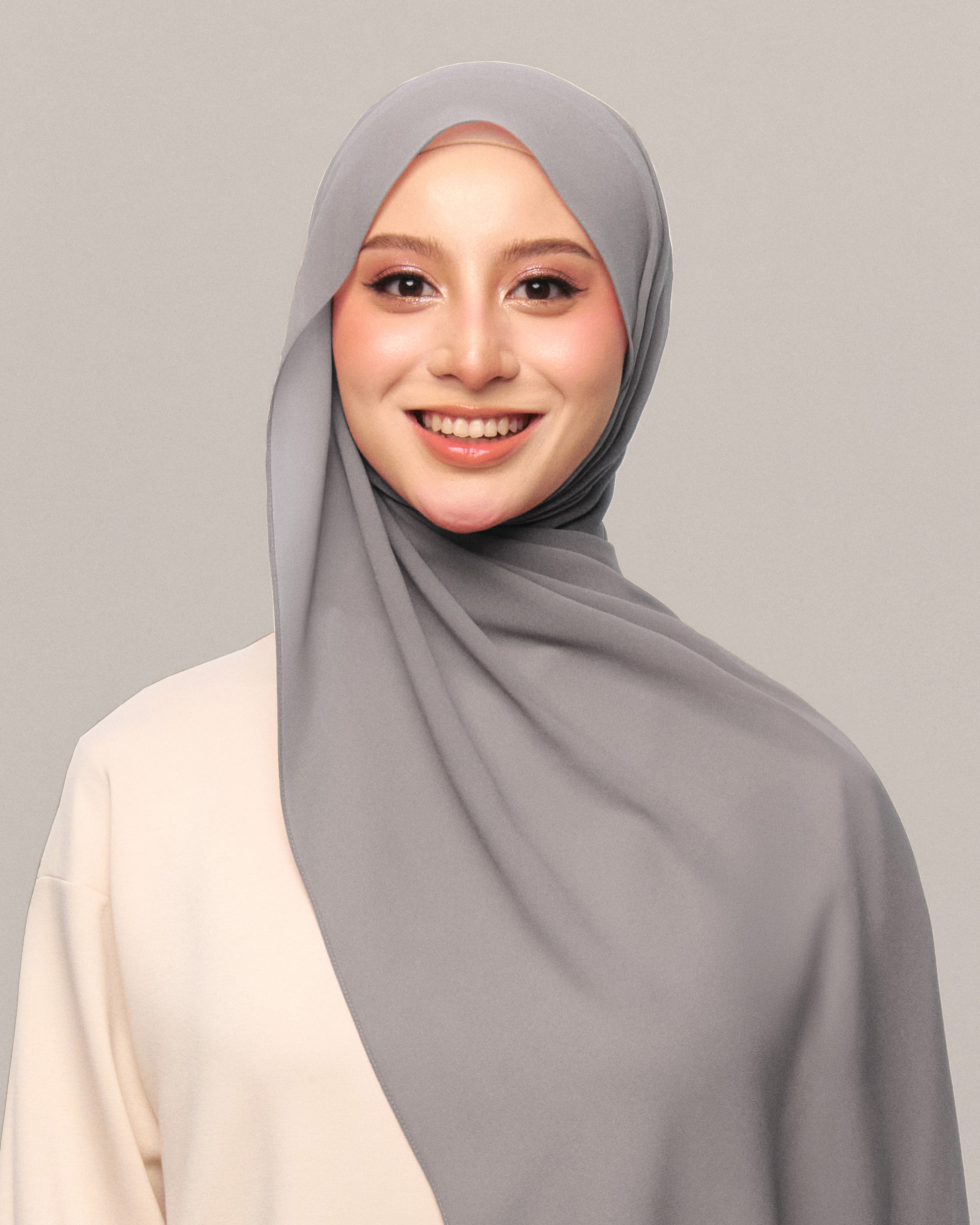 Safiyya Pearl Chiffon Shawl
