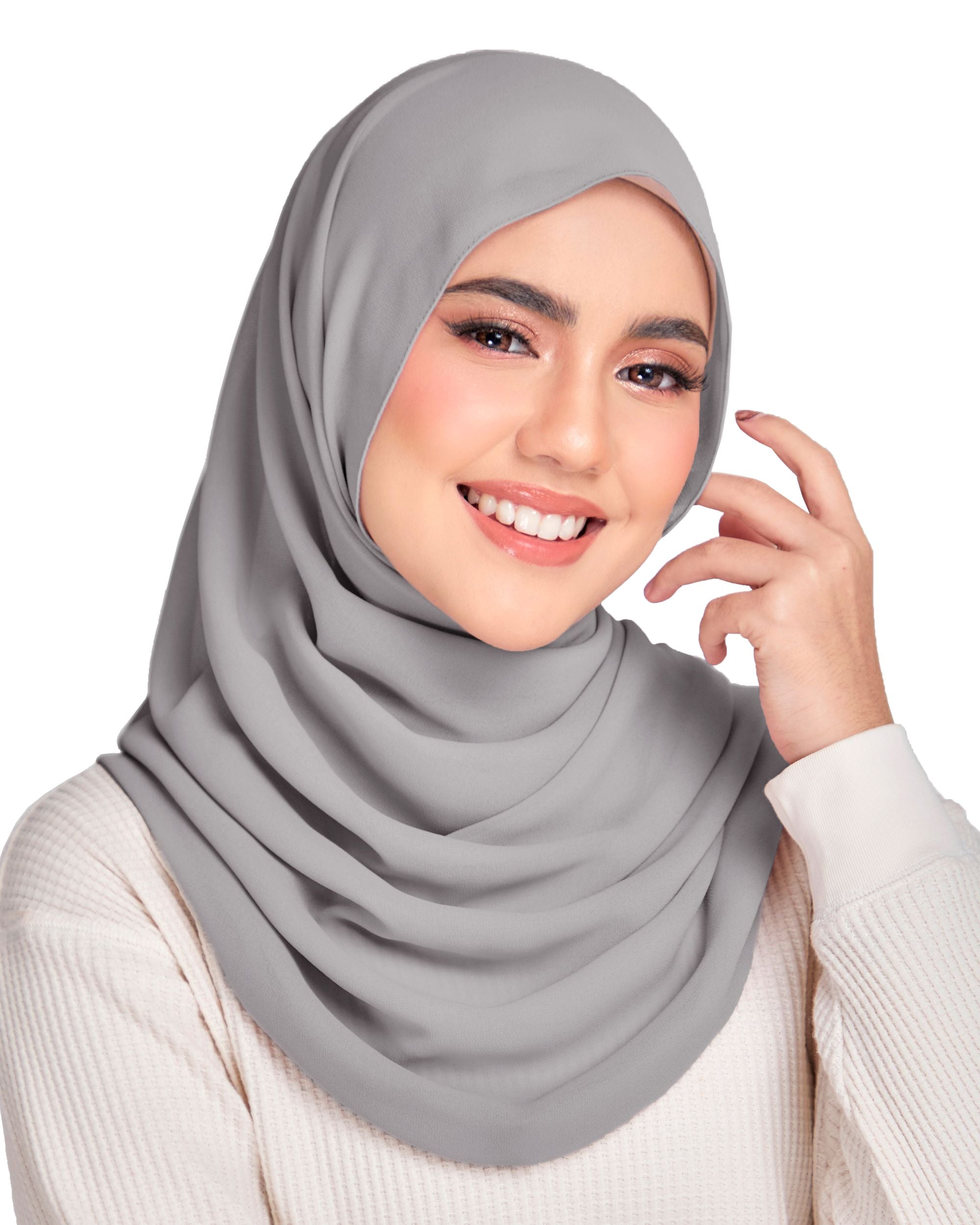 Safiyya Pearl Chiffon Shawl