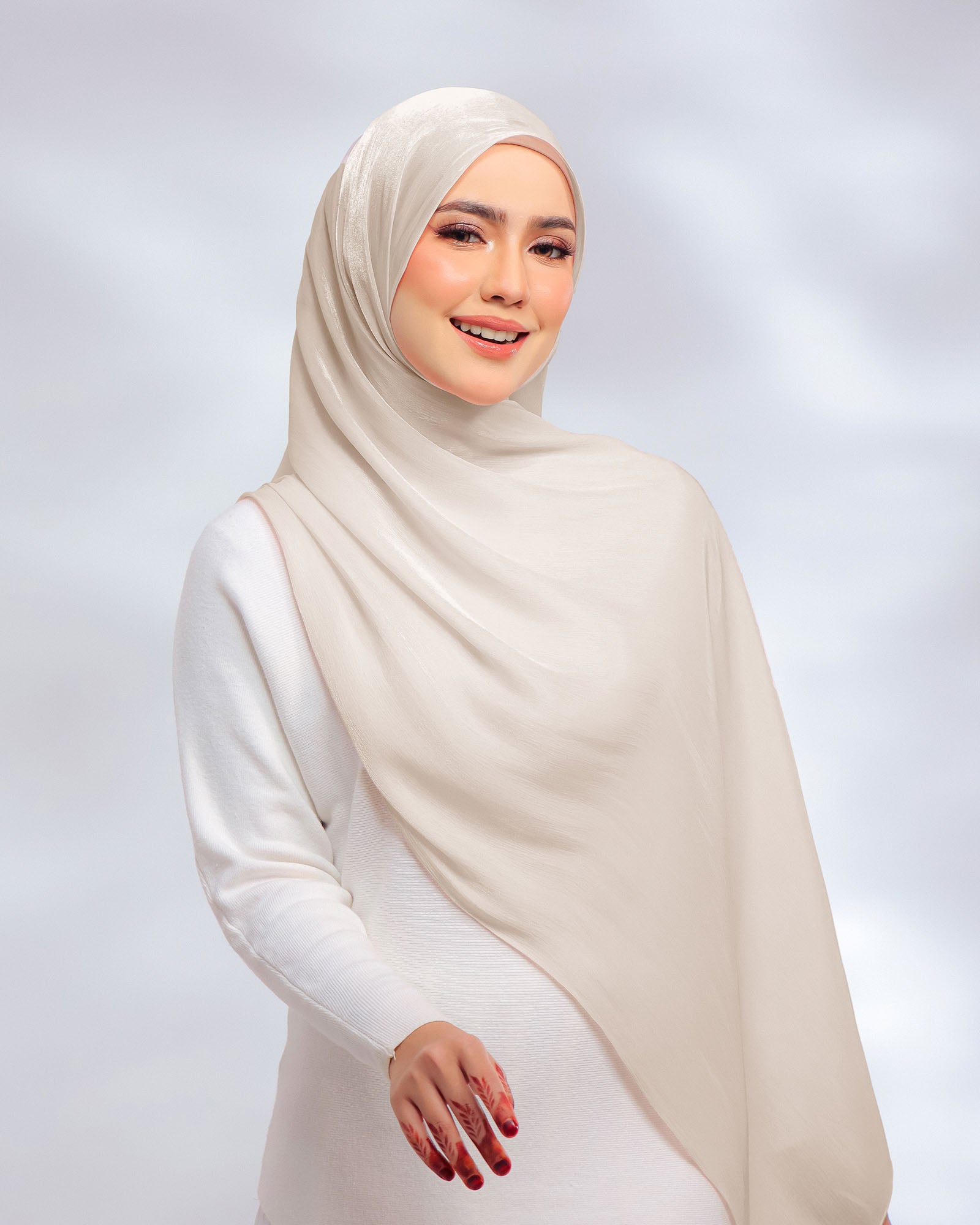 Giselle Pleated Glitter Chiffon Shawl