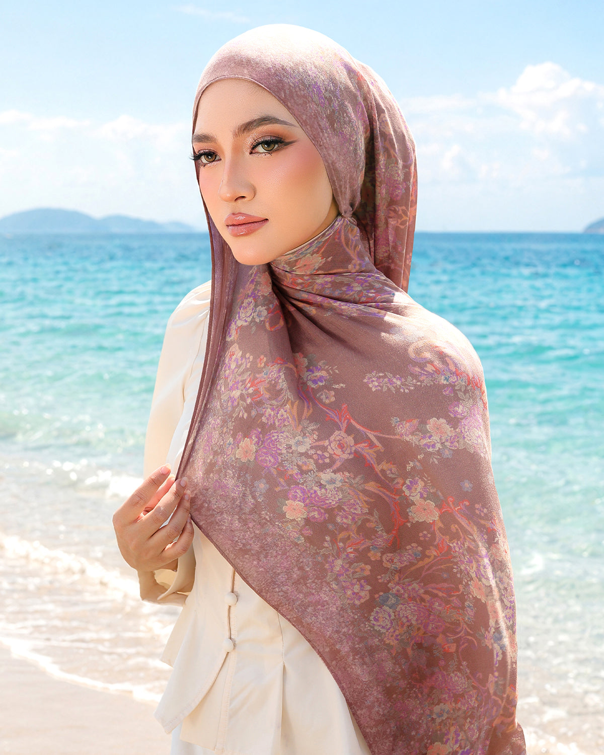 Vintage Floral in Ashby Modal Shawl