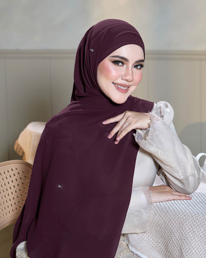Athena Pearl Chiffon Shawl