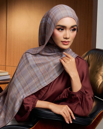 Plaid In Cherry Modal Shawl