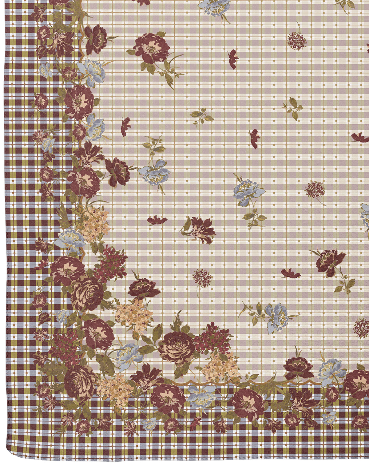 Cottage Bloom in Darcy Modal Shawl