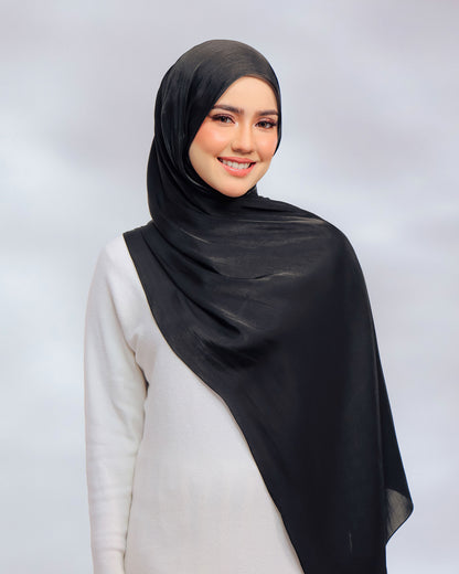 Giselle Pleated Glitter Chiffon Shawl