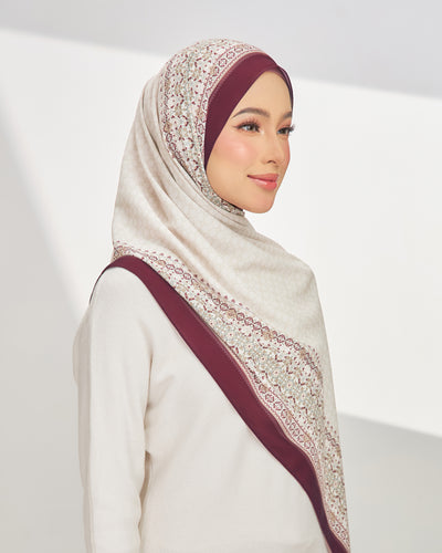 Ethereal in Plum Satin Shawl