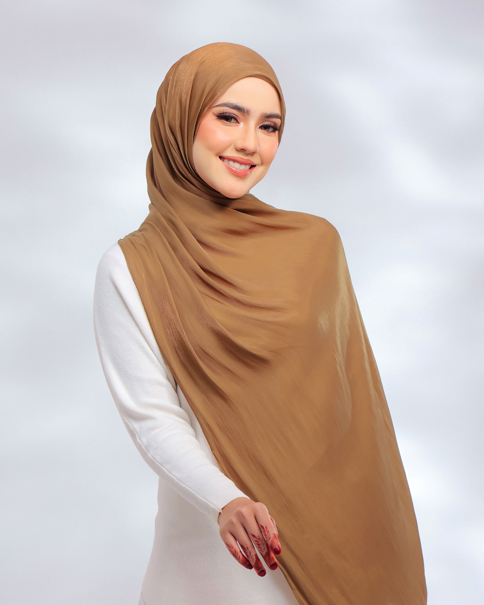 Giselle Pleated Glitter Chiffon Shawl