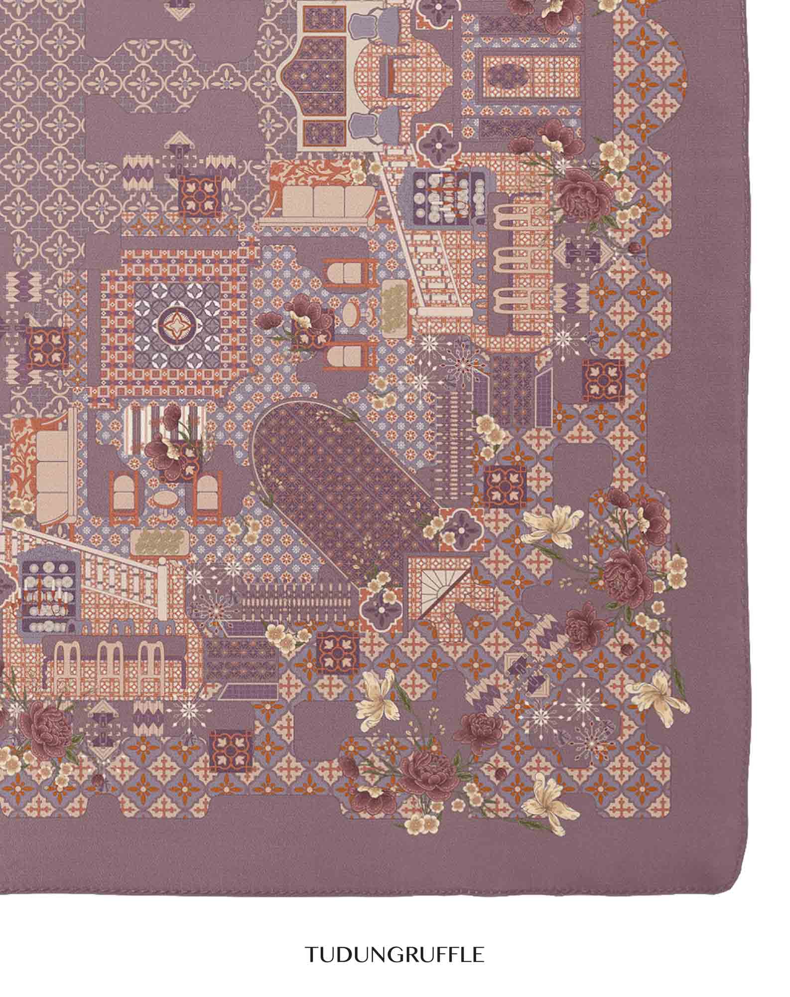 Cheritera in Gebor Lilac Chiffon Shawl