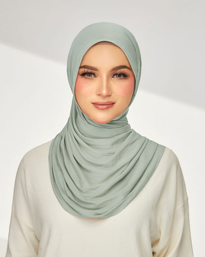 Inara Crumple Matte Satin Shawl