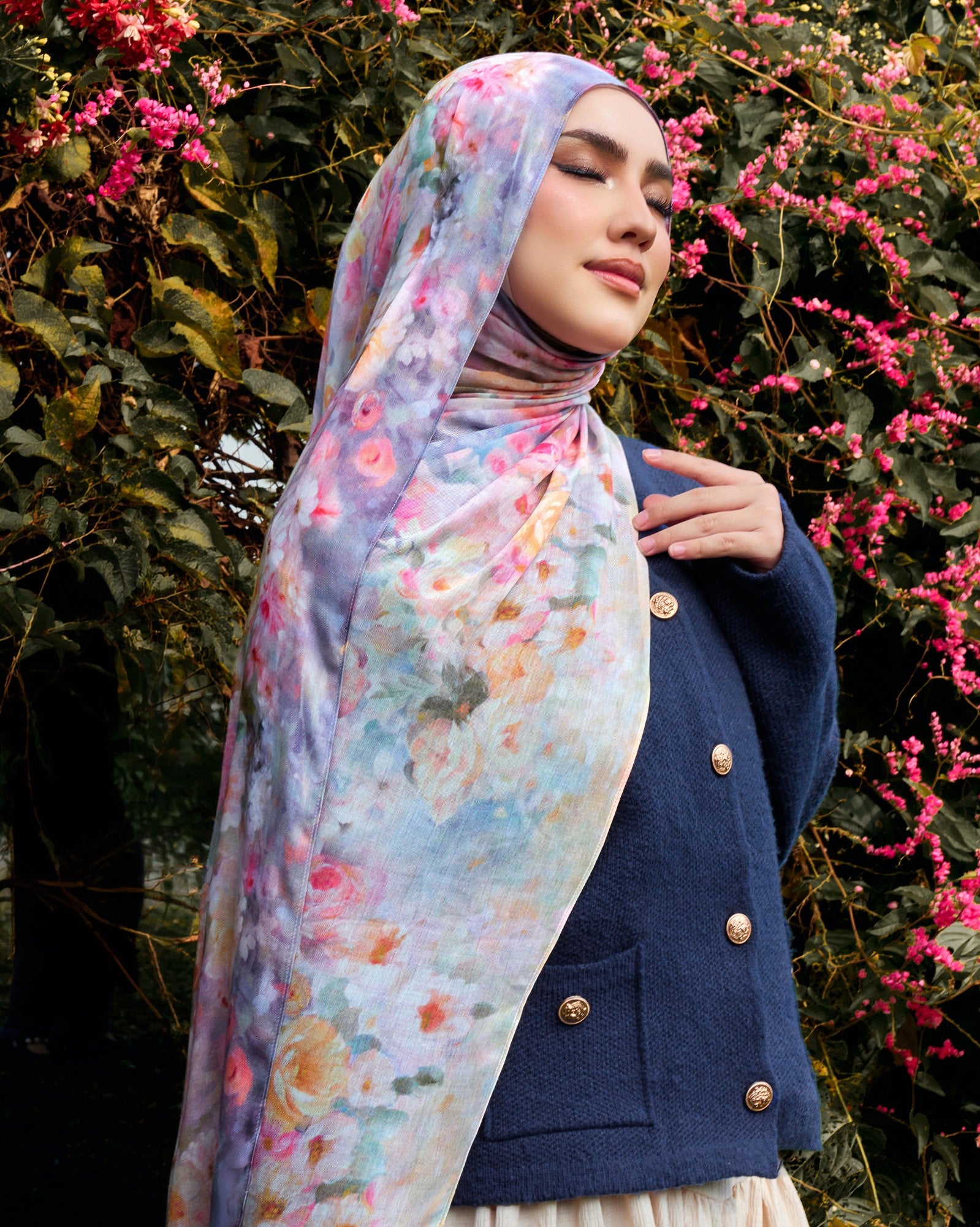 Hanaa Modal Shawl in Floravelle