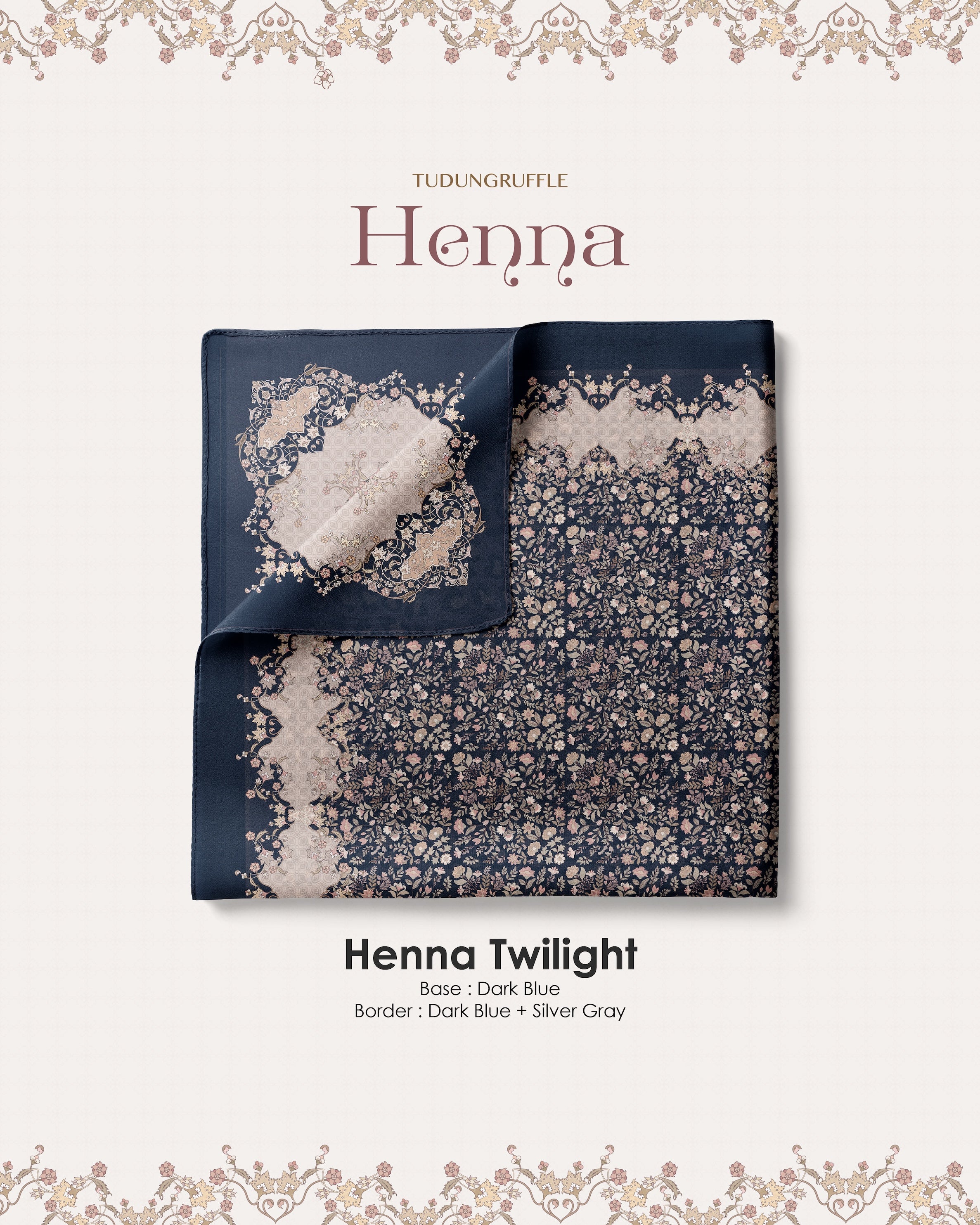 Henna in Twilight Satin Shawl