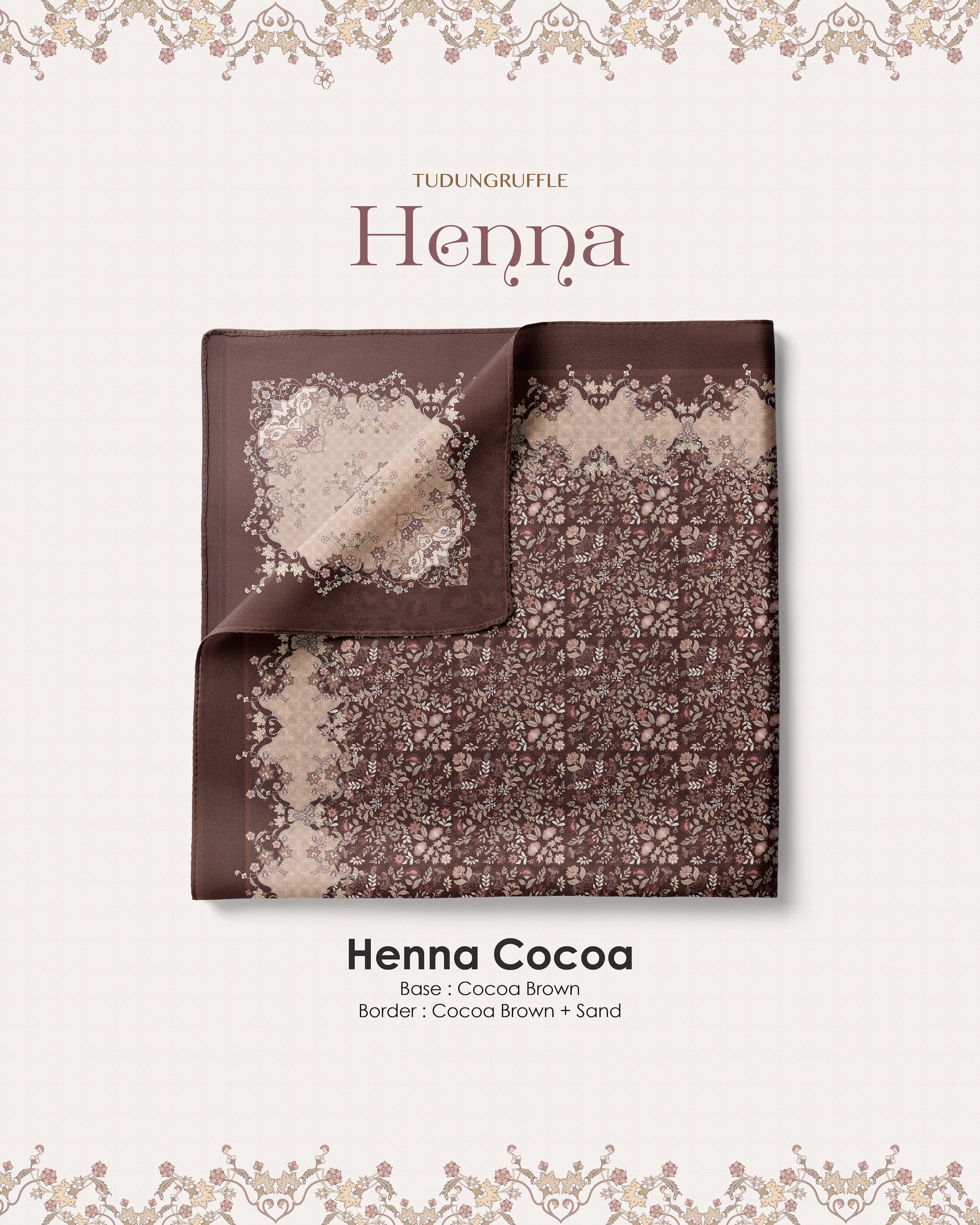 Henna in Cocoa Satin Shawl