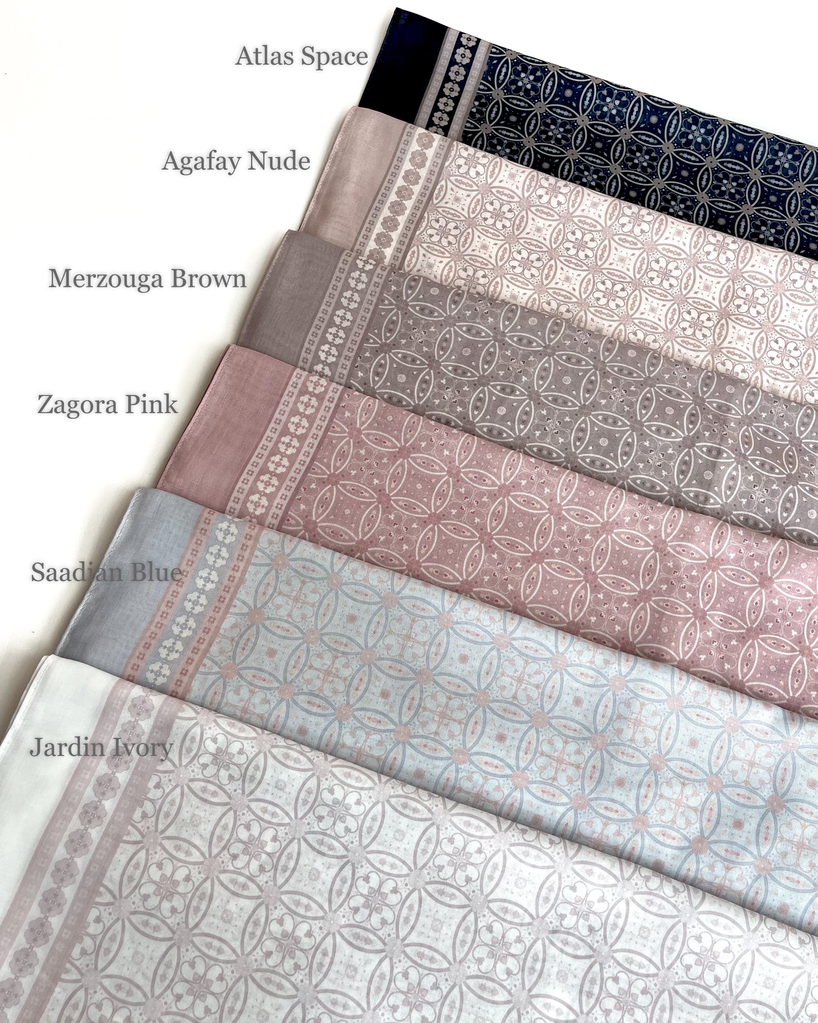 Marrakech in Jardin Ivory Cotton Shawl
