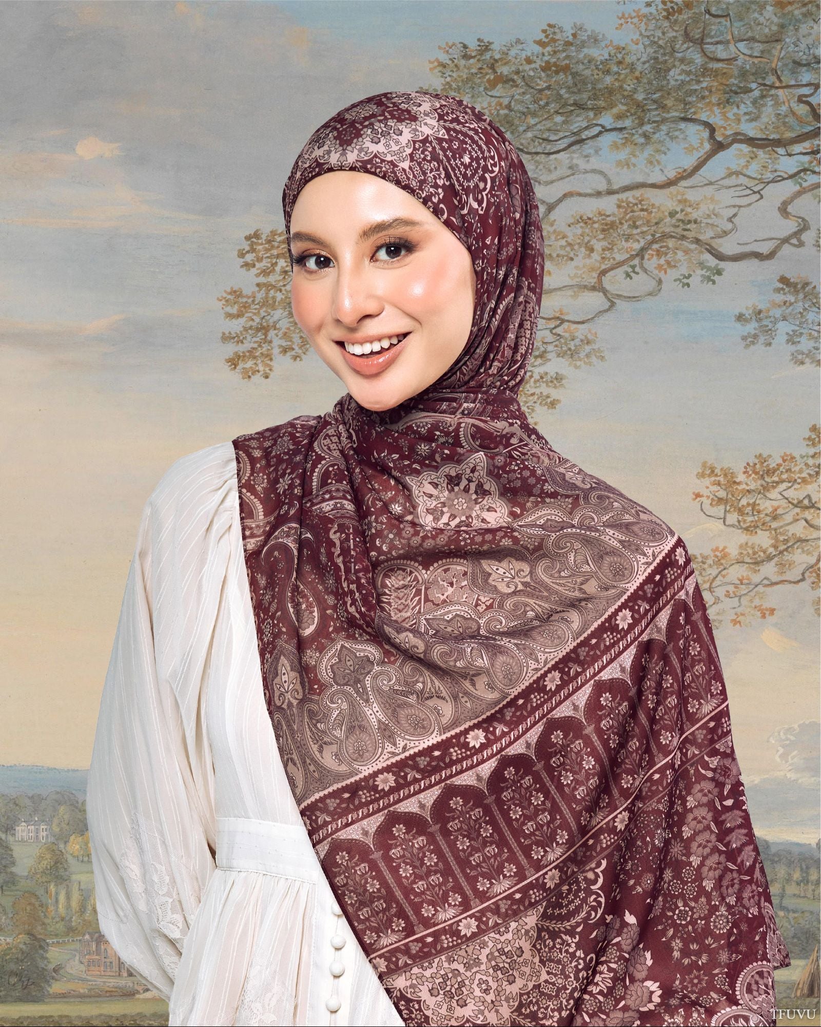 Persian In Islimi Cotton Shawl