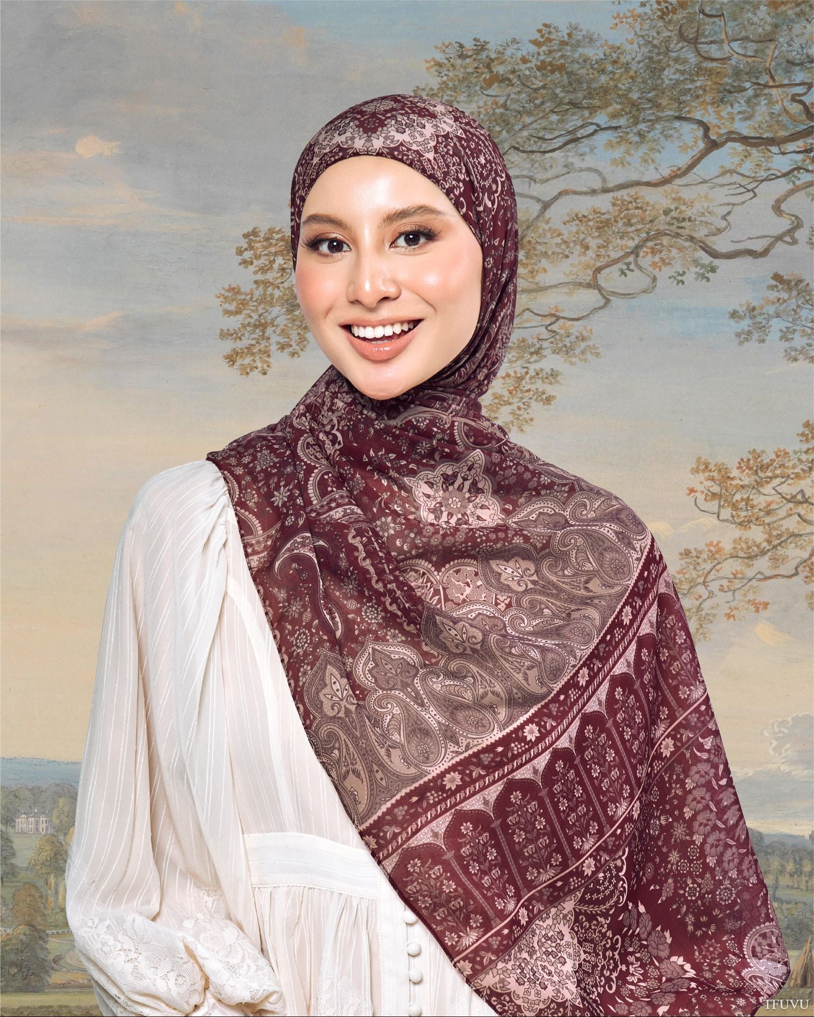 Persian In Islimi Cotton Shawl