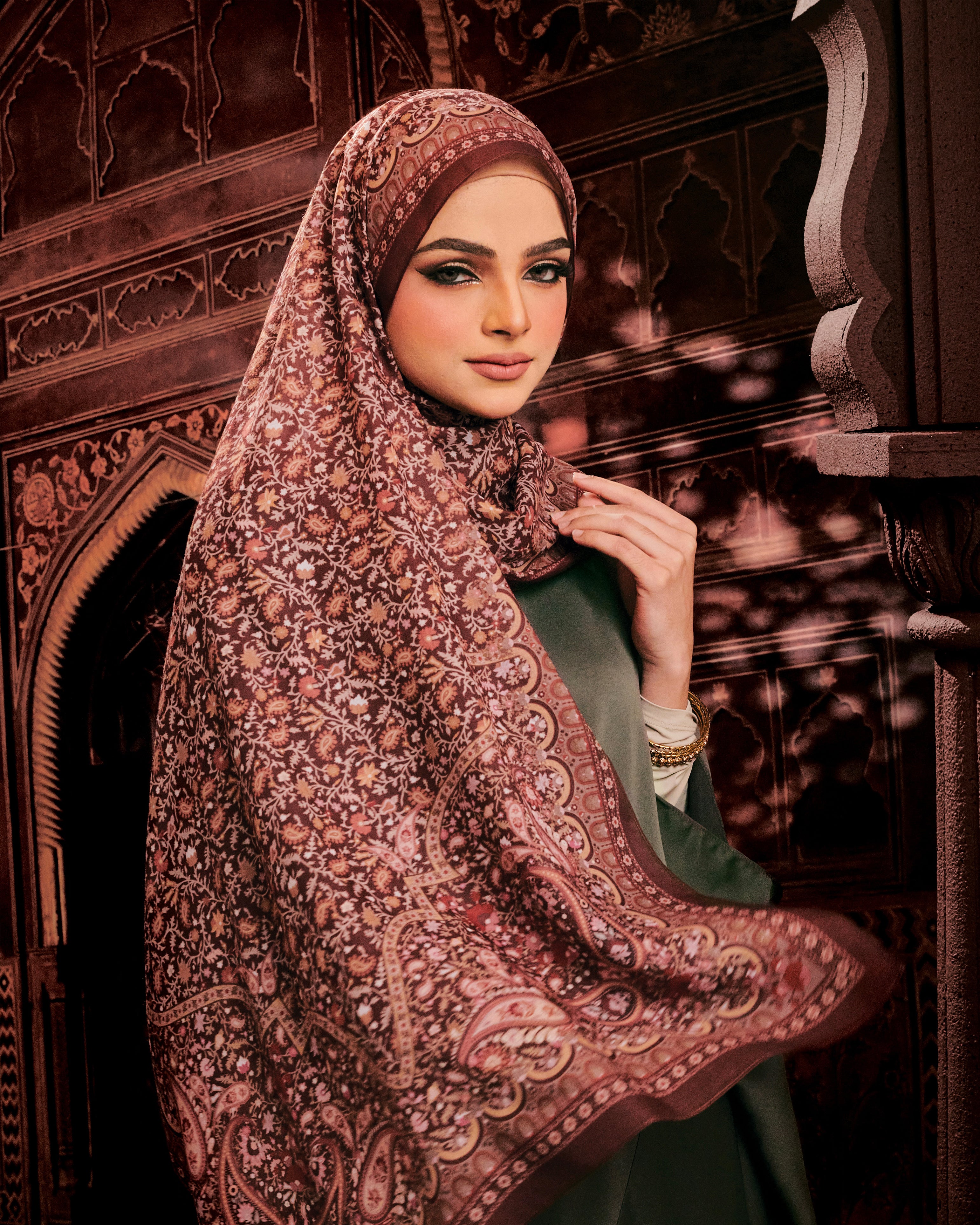 Mohabbatein in Ishika Spice Cotton Shawl