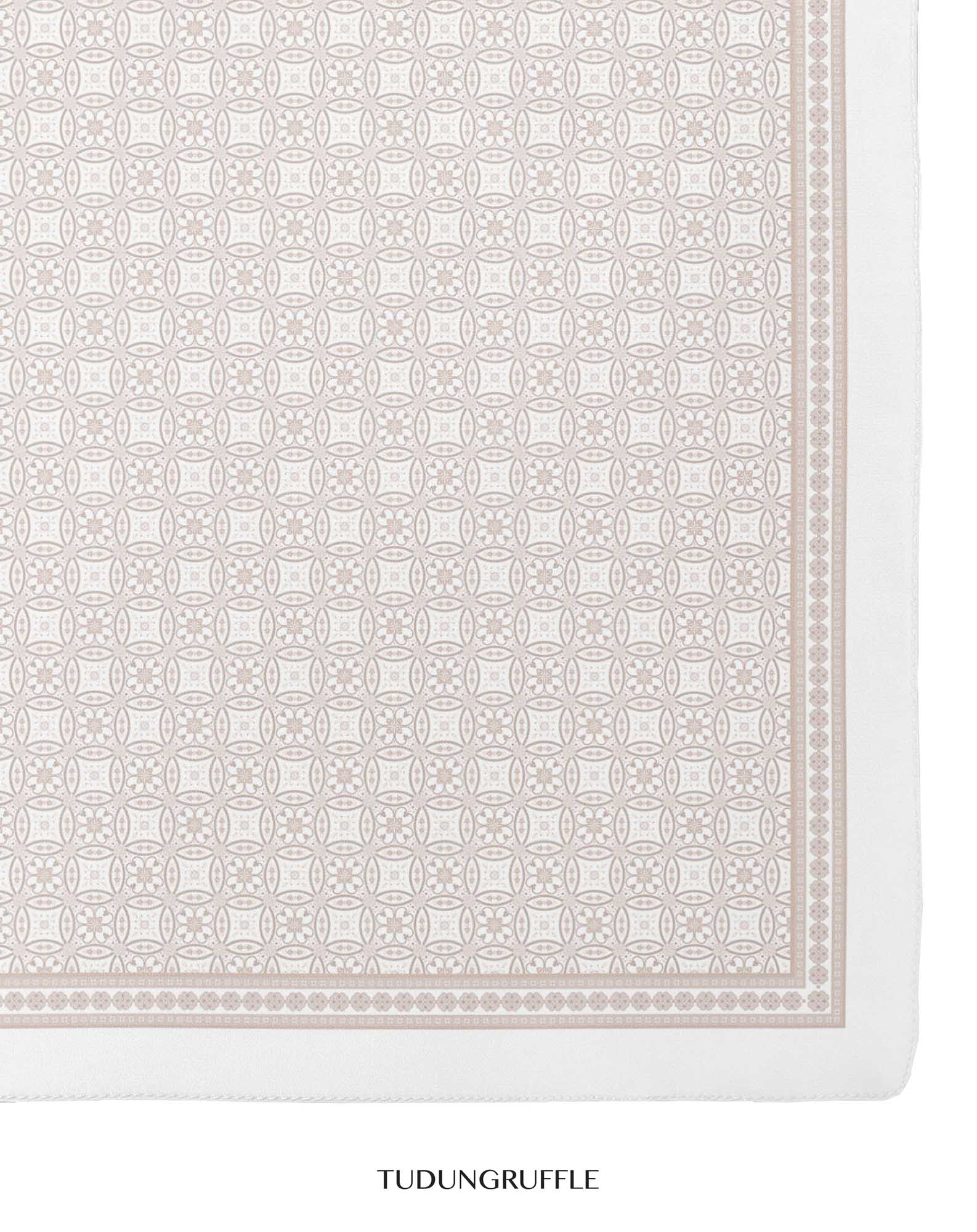 Marrakech in Jardin Ivory Cotton Shawl