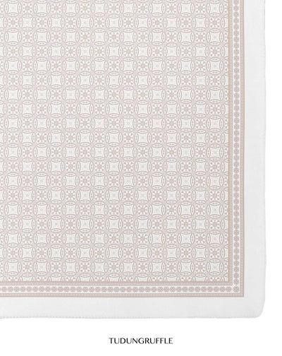 Marrakech in Jardin Ivory Cotton Shawl